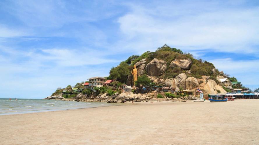 Stranden i Hua Hin i Thailand