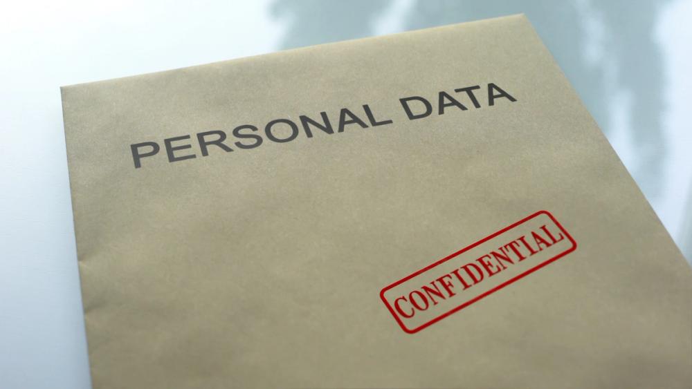 Konvolutt med personlige data som er stengt for innsyn
