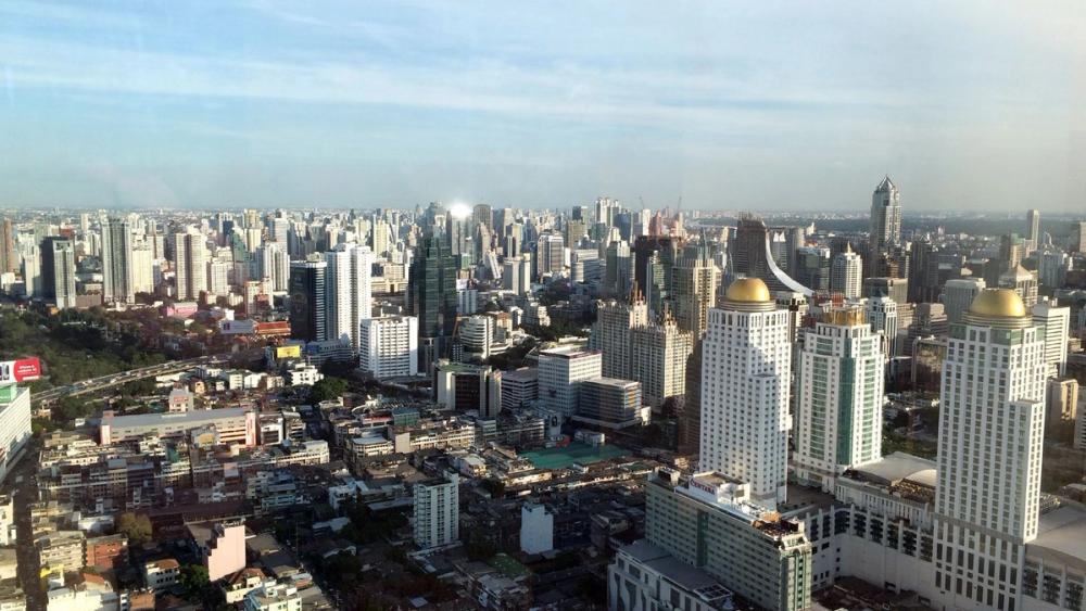 Utsikt over hovedstaden Bangkok i Thailand