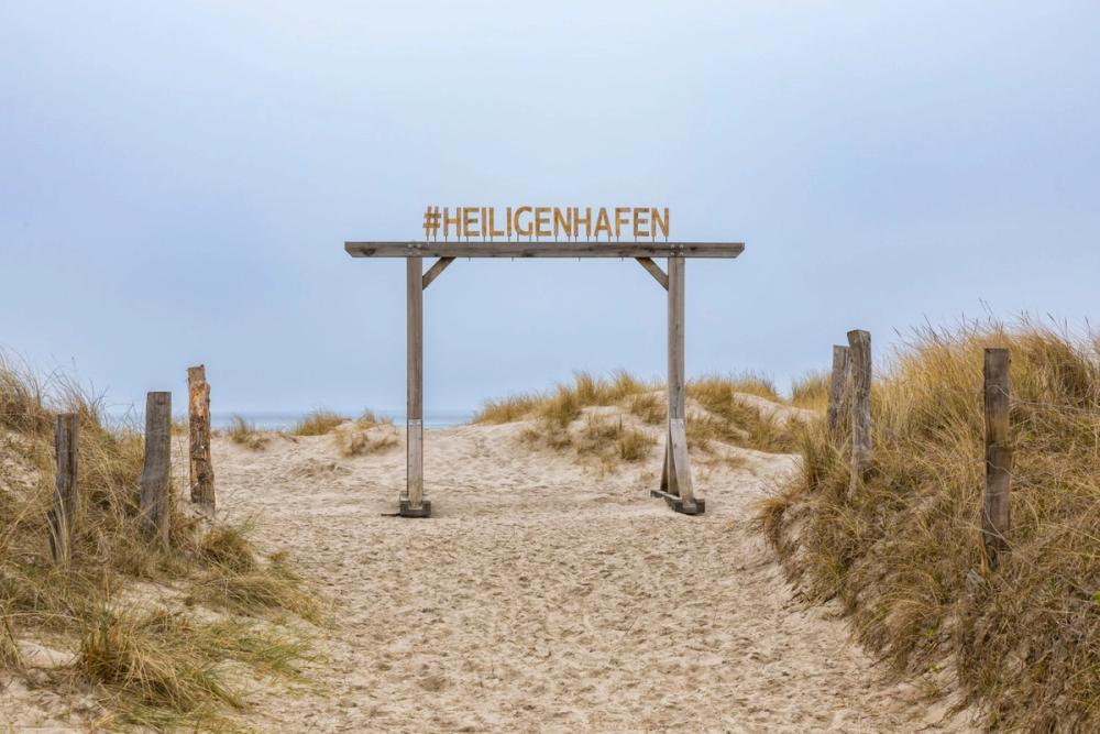 Den dejlige strand i Heiligenhafen