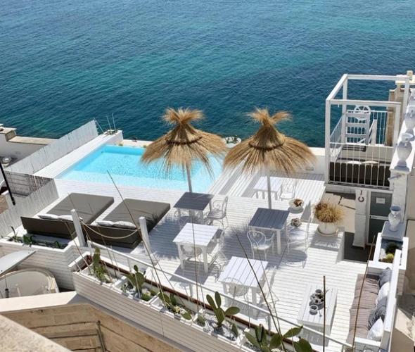 Terrasse med utsikt på B&B Bellavista Suite i Monopoli, Italia.