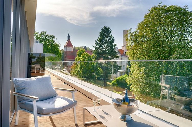 Slapp av på terrassen til Focus Hotel Premium Sopot.