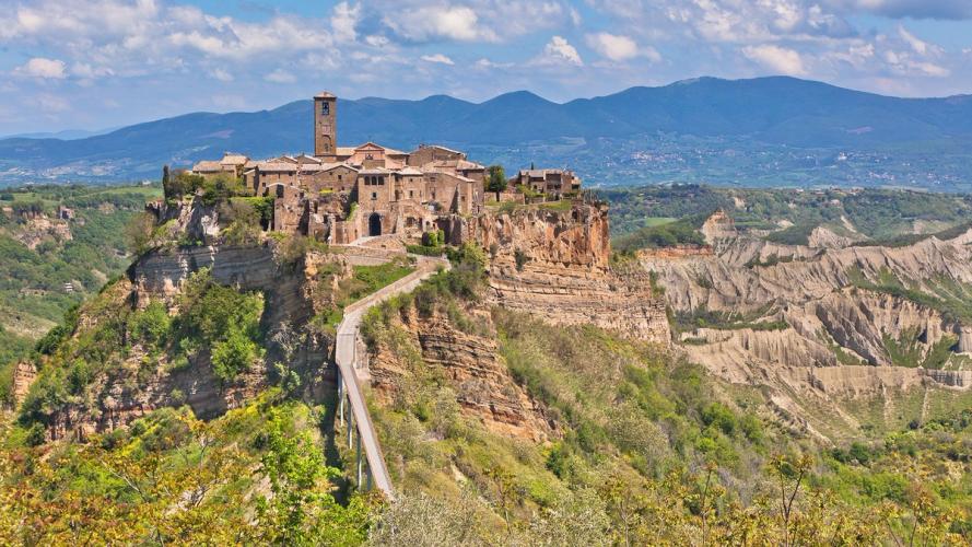 Civita di Bagnoregio i Lazio-regionen i Italia