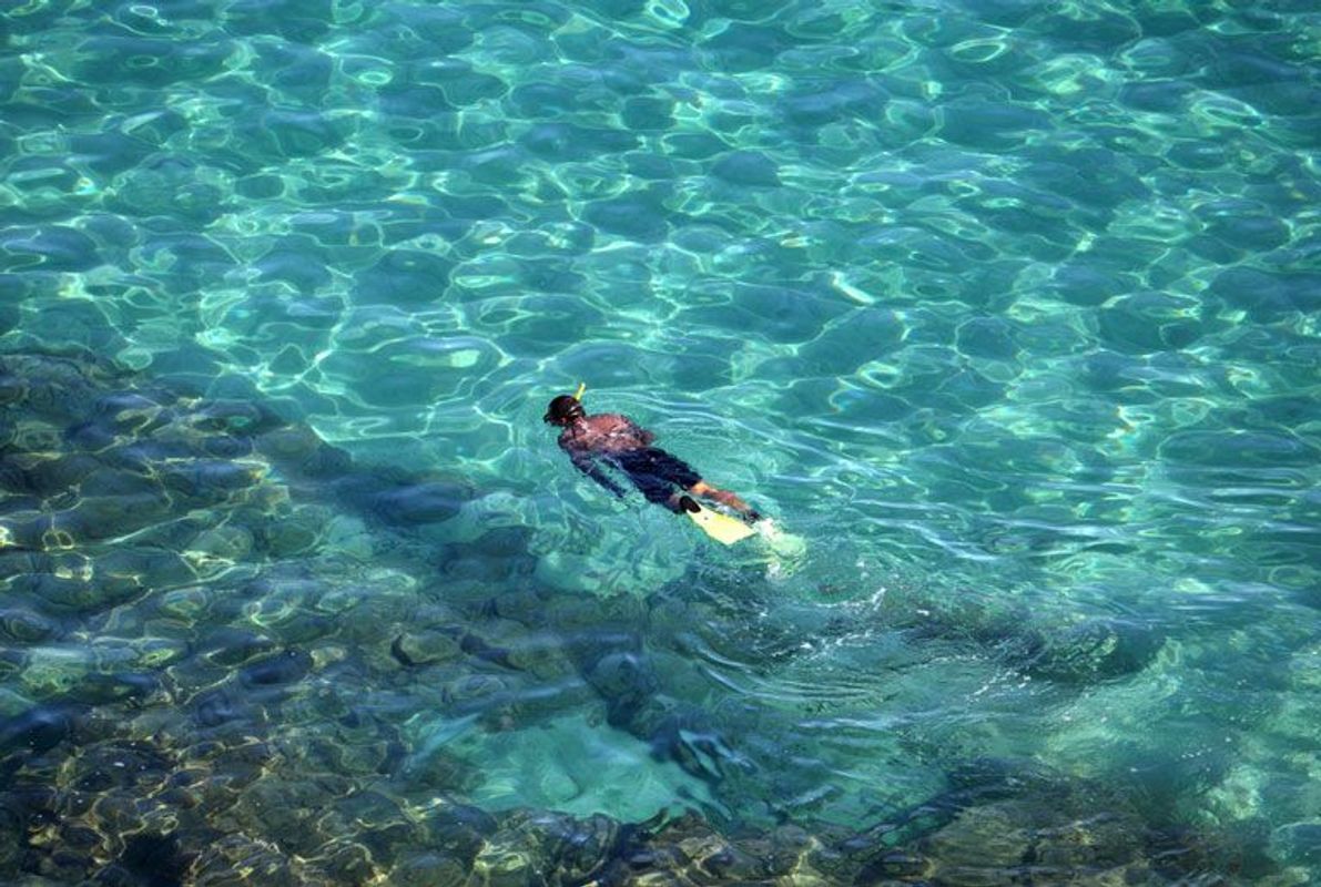 Perfekte forhold for snorkling i Costa Calma på Fuerteventura