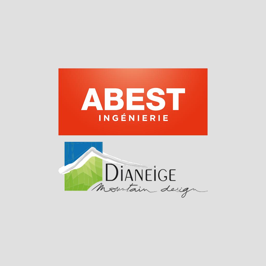 Logos d'ABEST Ingénierie et de Dianeige Mountain Design