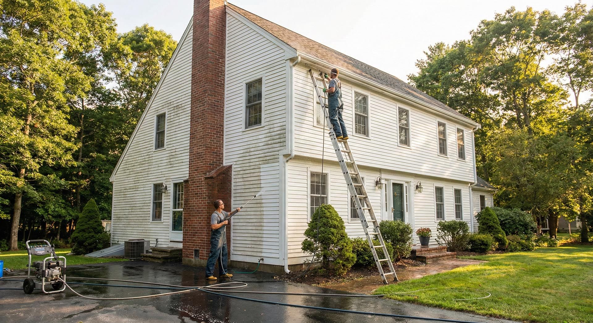 Nelson Painting is a painting contractor that provides power washing for driveways, patios, and walkways across Plymouth County, Barnstable County, and Bristol County