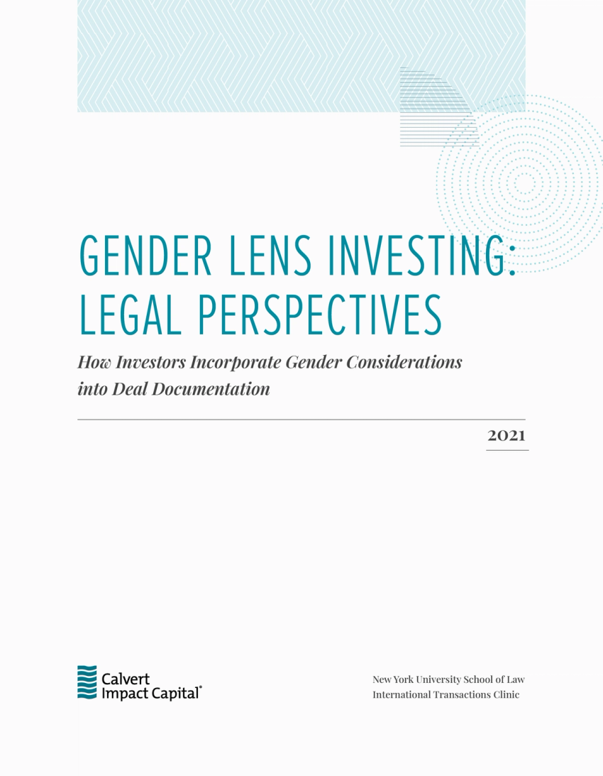 Gender Lens Investing: Legal Perspectives