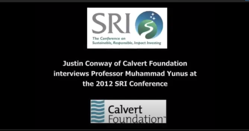 Interview with Muhammad Yunus at 2012 SRI Conference