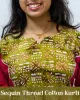 Woman wearing pink sequin thread cotton kurti styled for daily elegance