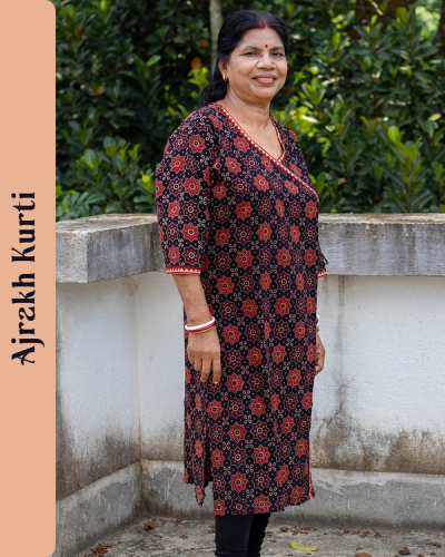 Ajrakh Cotton Kurti image