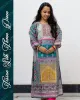 Model wearing Tissue Silk Three Piece Set with mirror work and dupatta