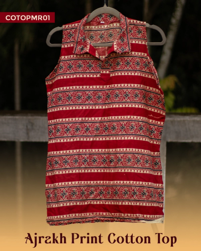 Ajrakh Print Cotton Top image