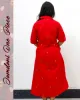 red jamdani one piece dress with black buti work