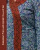 Woman wearing pure cotton Kalamkari print co-ord set with Ajrakh work and Angrakha pattern from SutiSaaj.