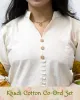 Woman wearing khadi cotton floral co-ord set – Indian summer outfit by SutiSaaj