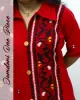 red jamdani one piece dress with black buti work