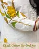 Woman wearing khadi cotton floral co-ord set – Indian summer outfit by SutiSaaj