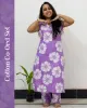 Women’s purple cotton co-ord set styled for office and casual wear – SutiSaaj