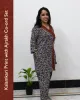Woman wearing pure cotton Kalamkari print co-ord set with Ajrakh work and Angrakha pattern from SutiSaaj.