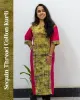 Woman wearing pink sequin thread cotton kurti styled for daily elegance