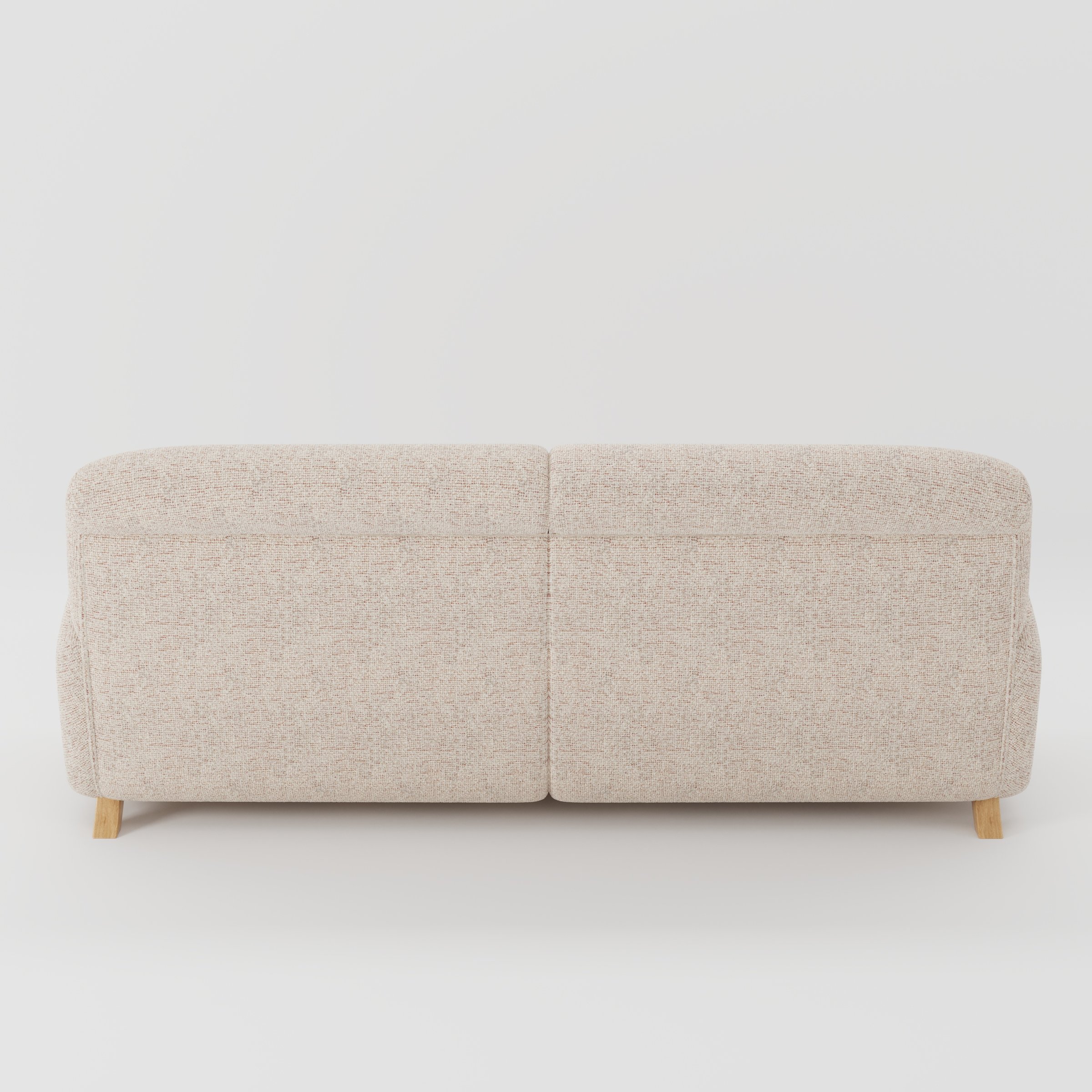 Rye sofa in Orsay Boucle Cream and Copper shown from the rear highlighting back cushions and upholstery finish.