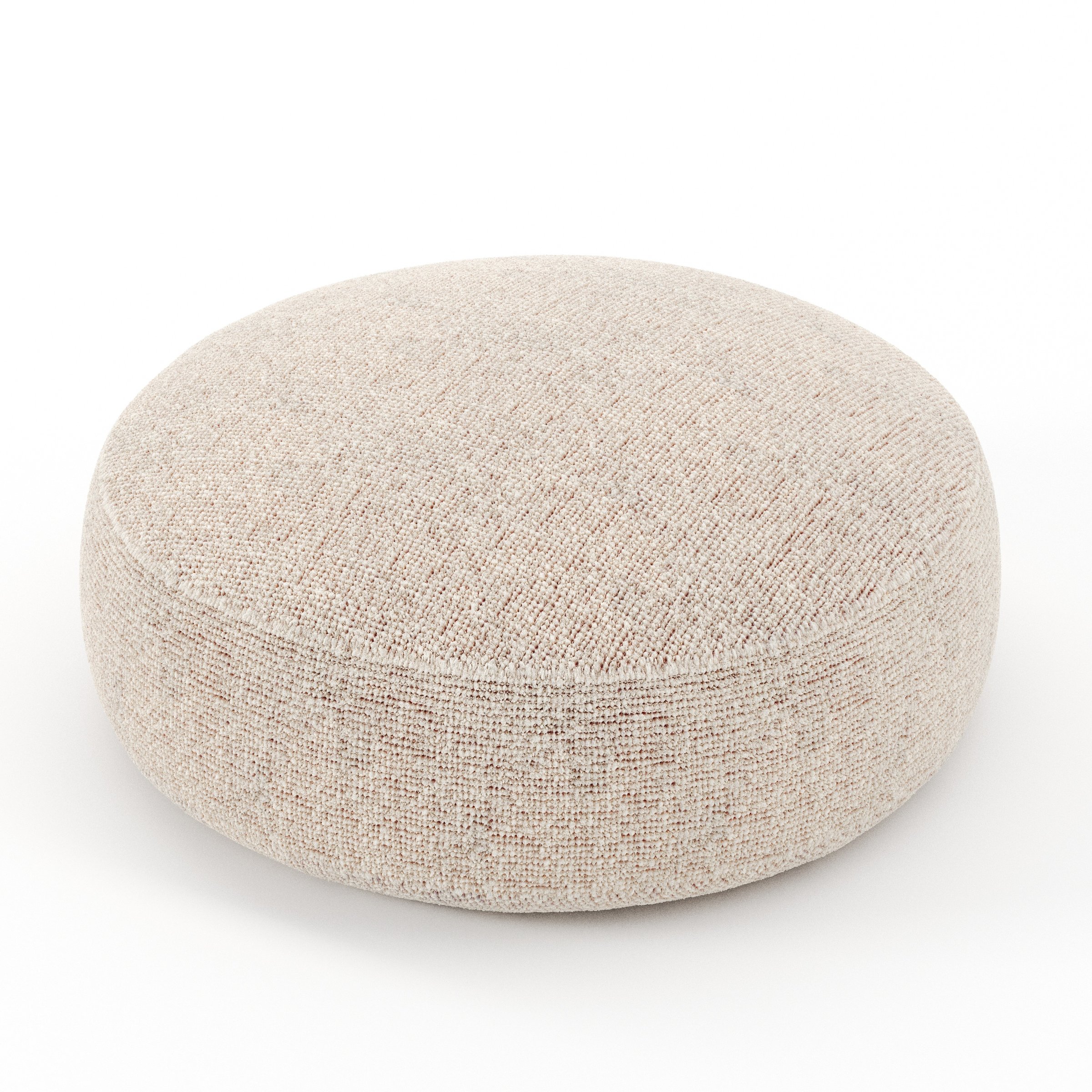 Halo cushion in Orsay Boucle Cream and Copper, round simple cushion in textured boucle with cream and copper tones, size 40cm x 8.75cm