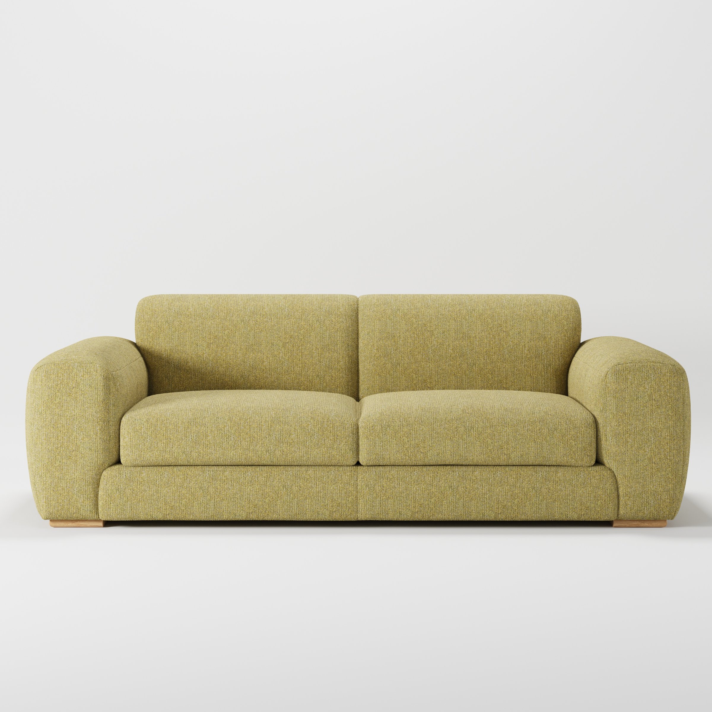 Darwell sofa in Heyling Tweed Sencha shown front-on against a neutral studio backdrop.