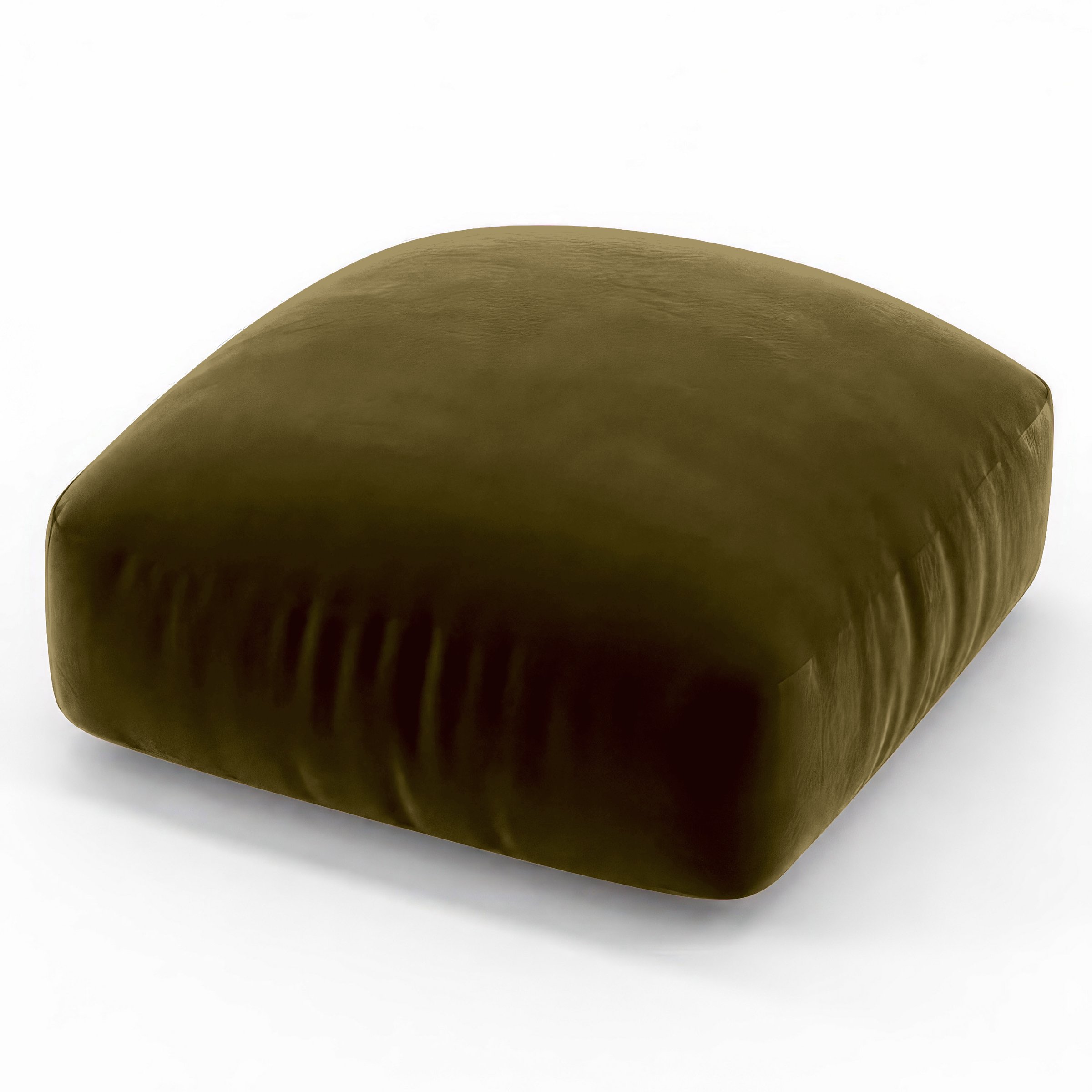 Seat cushion comfort sample upholstered in Plush EasyClean Velvet in Cedar, size 50cm x 50cm.