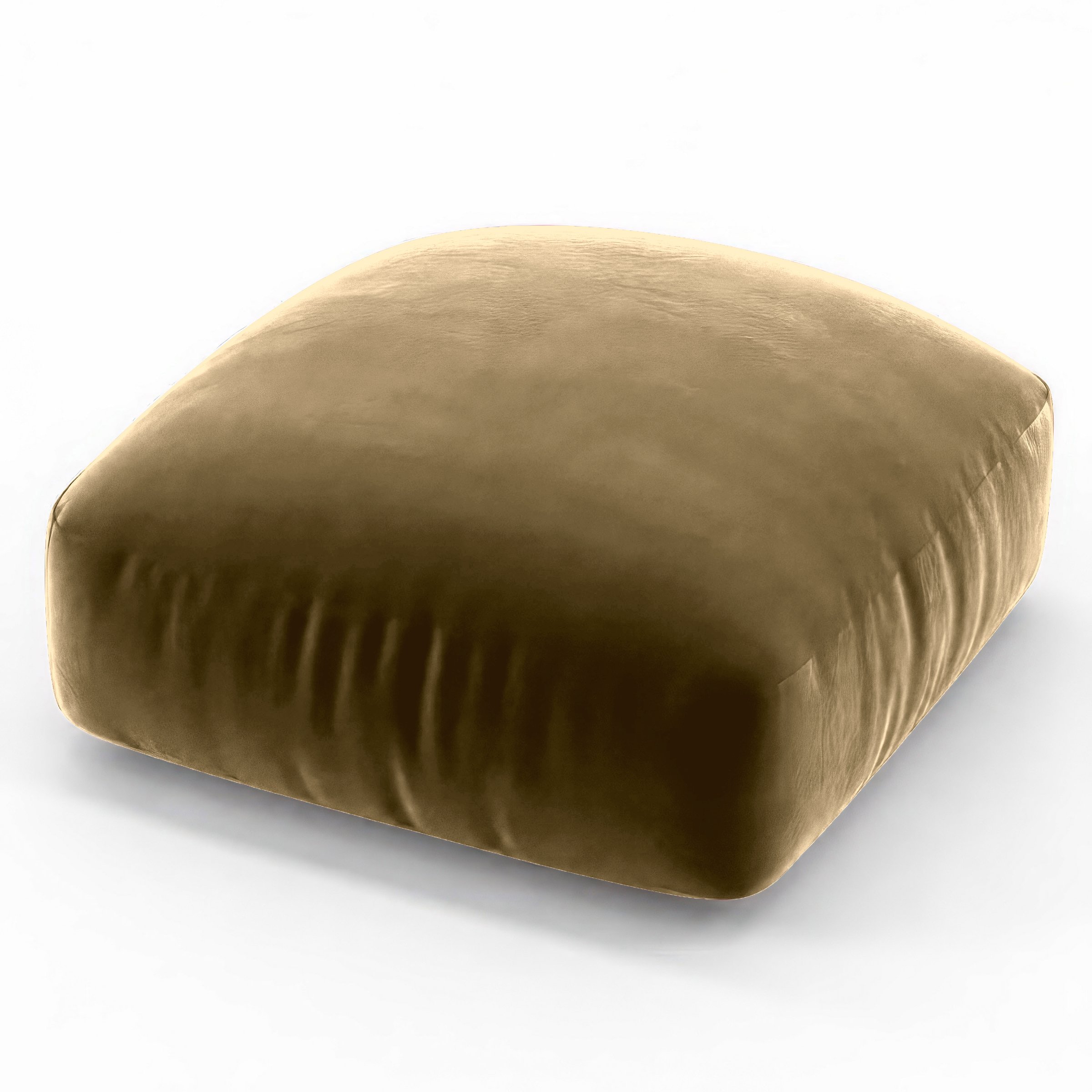 Seat cushion comfort sample upholstered in Plush EasyClean Velvet in Cafe, size 50cm x 50cm.
