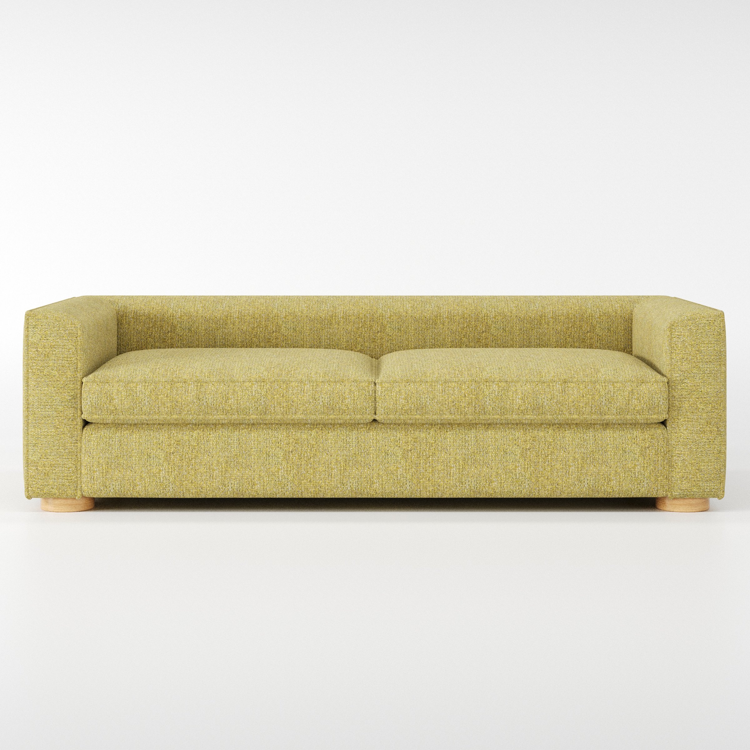 Feale sofa in Heyling Tweed Sencha shown front-on against a neutral studio backdrop.