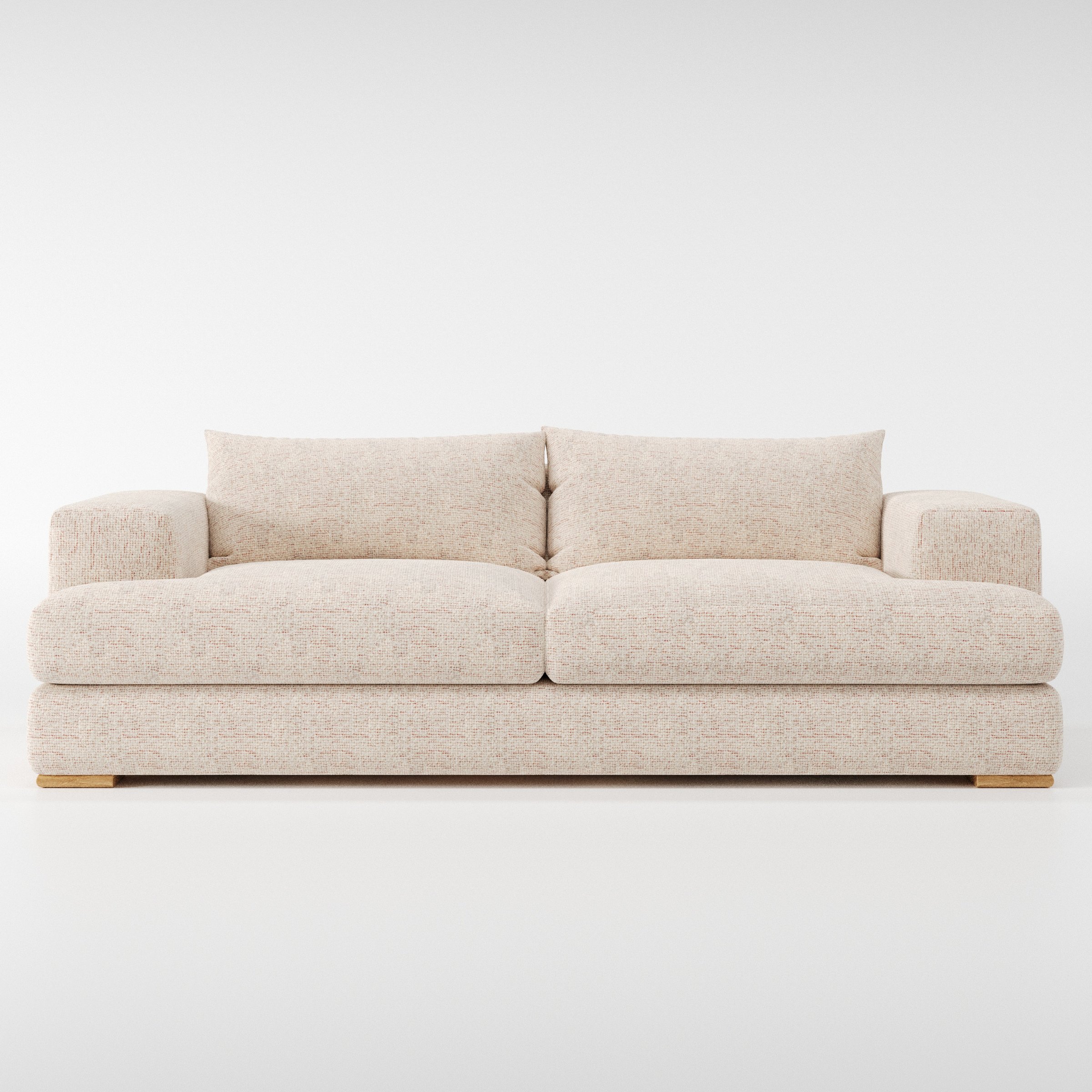 Fane sofa in Orsay Boucle Cream and Copper shown front-on against a neutral studio backdrop.