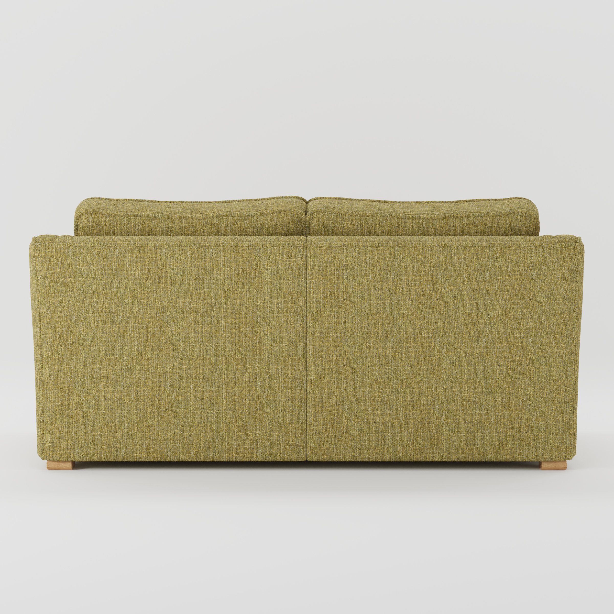 Cashel sofa in Heyling Tweed Sencha shown from the rear highlighting back cushions and upholstery finish.