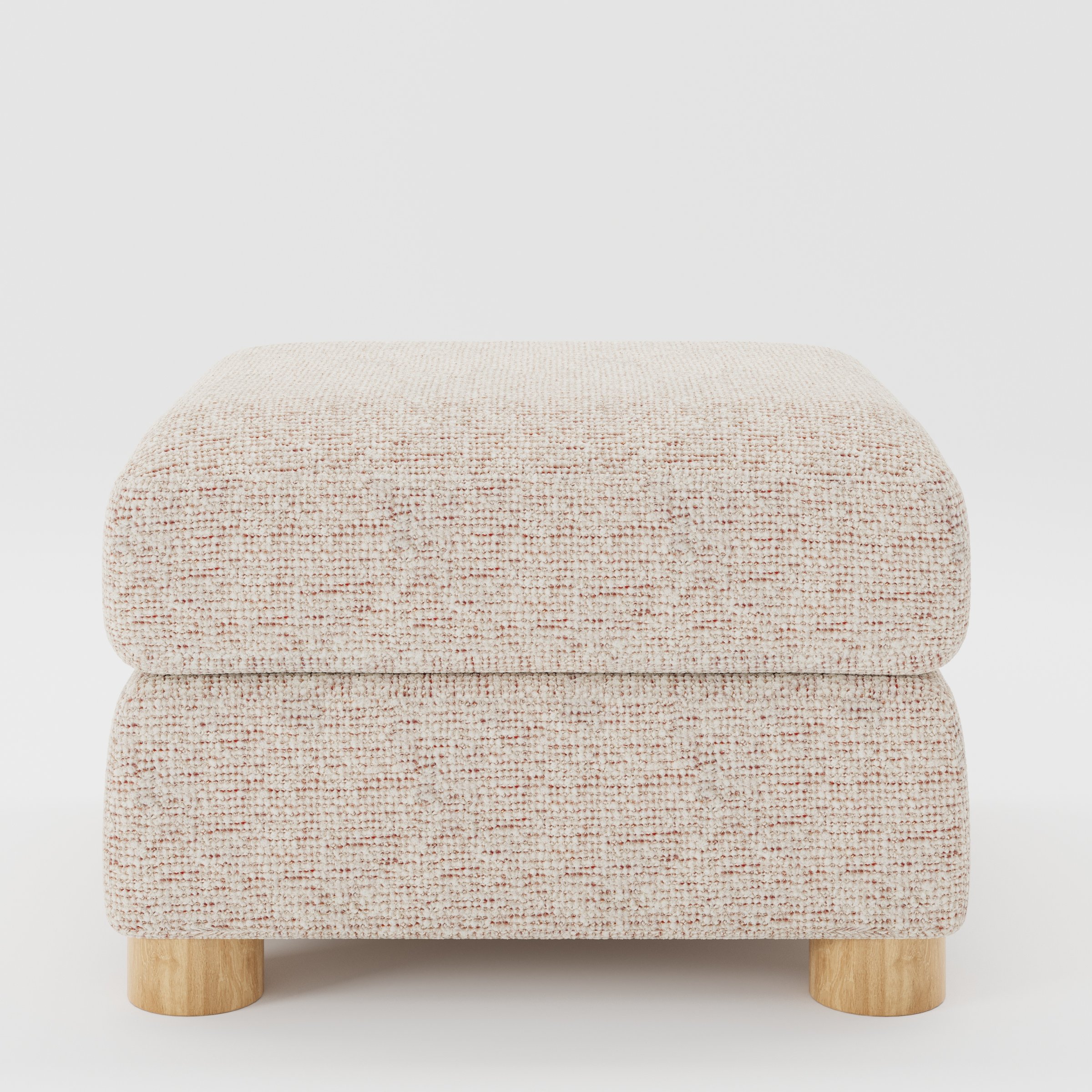 Windermere footstool in Orsay Boucle Cream and Copper shown front-on against a neutral studio backdrop.