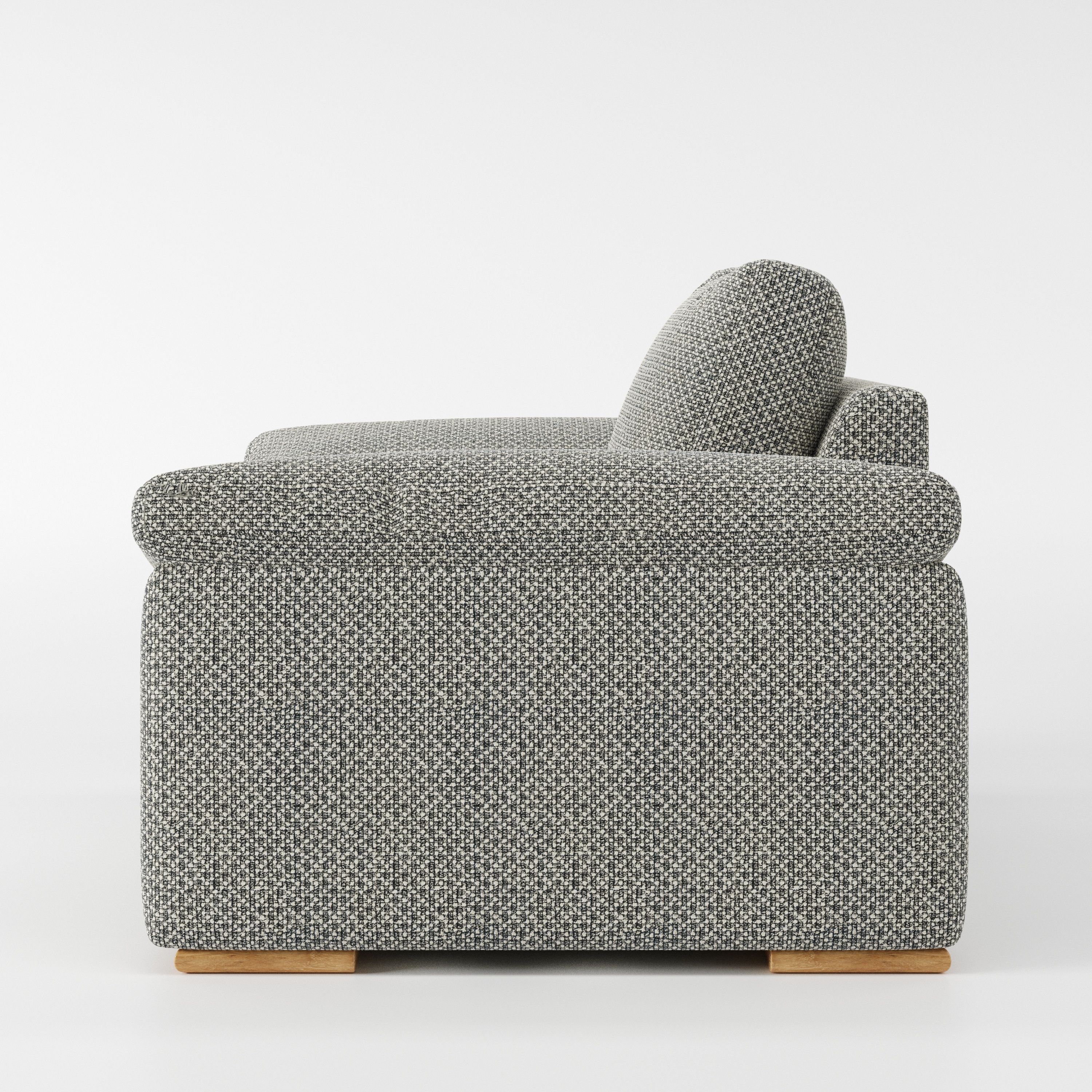 CloseCo Moy armchair, side view