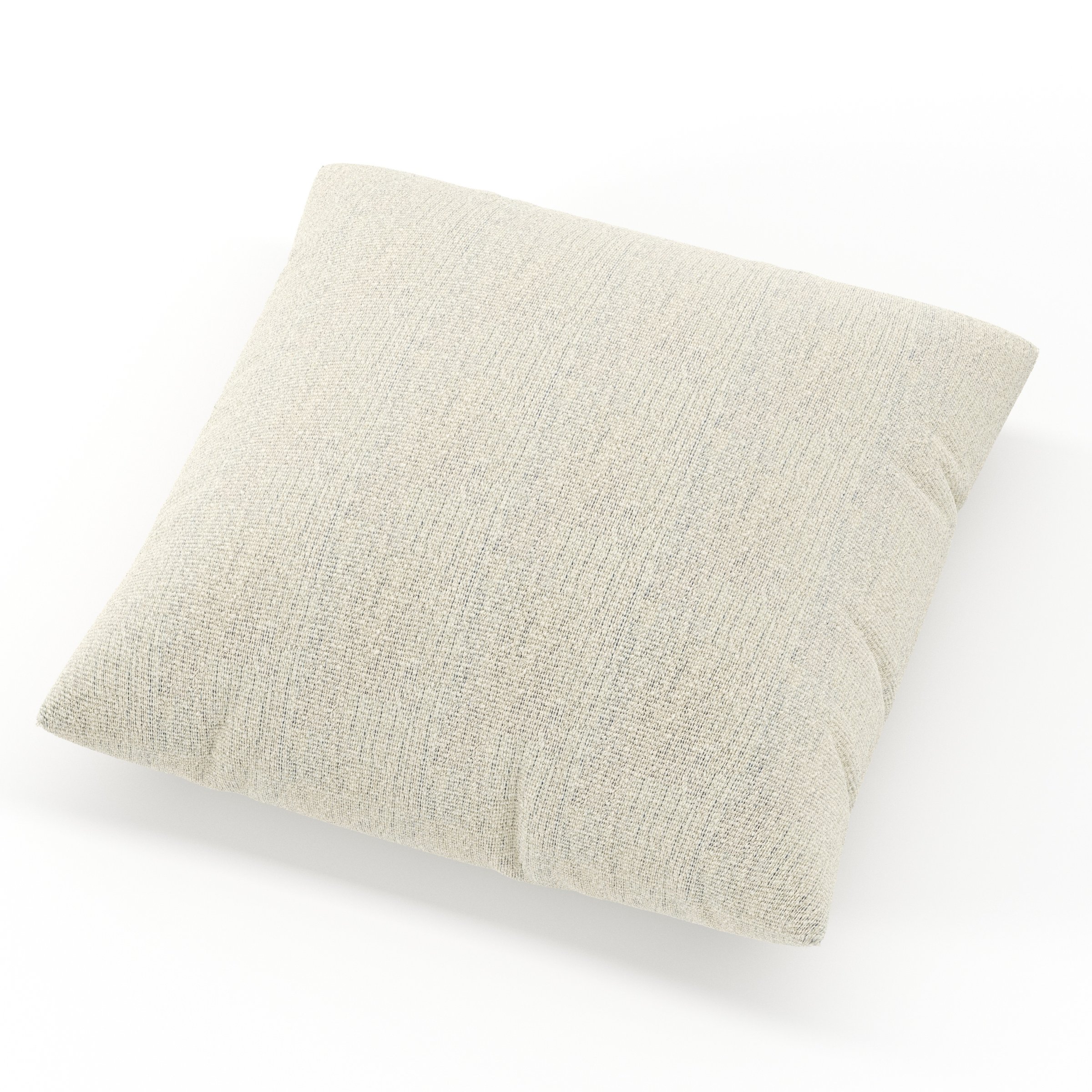 Block cushion in Orsay Boucle Cream and Marine, square simple cushion in textured boucle with cream and deep blue tones and soft structure, size 50cm x 50cm