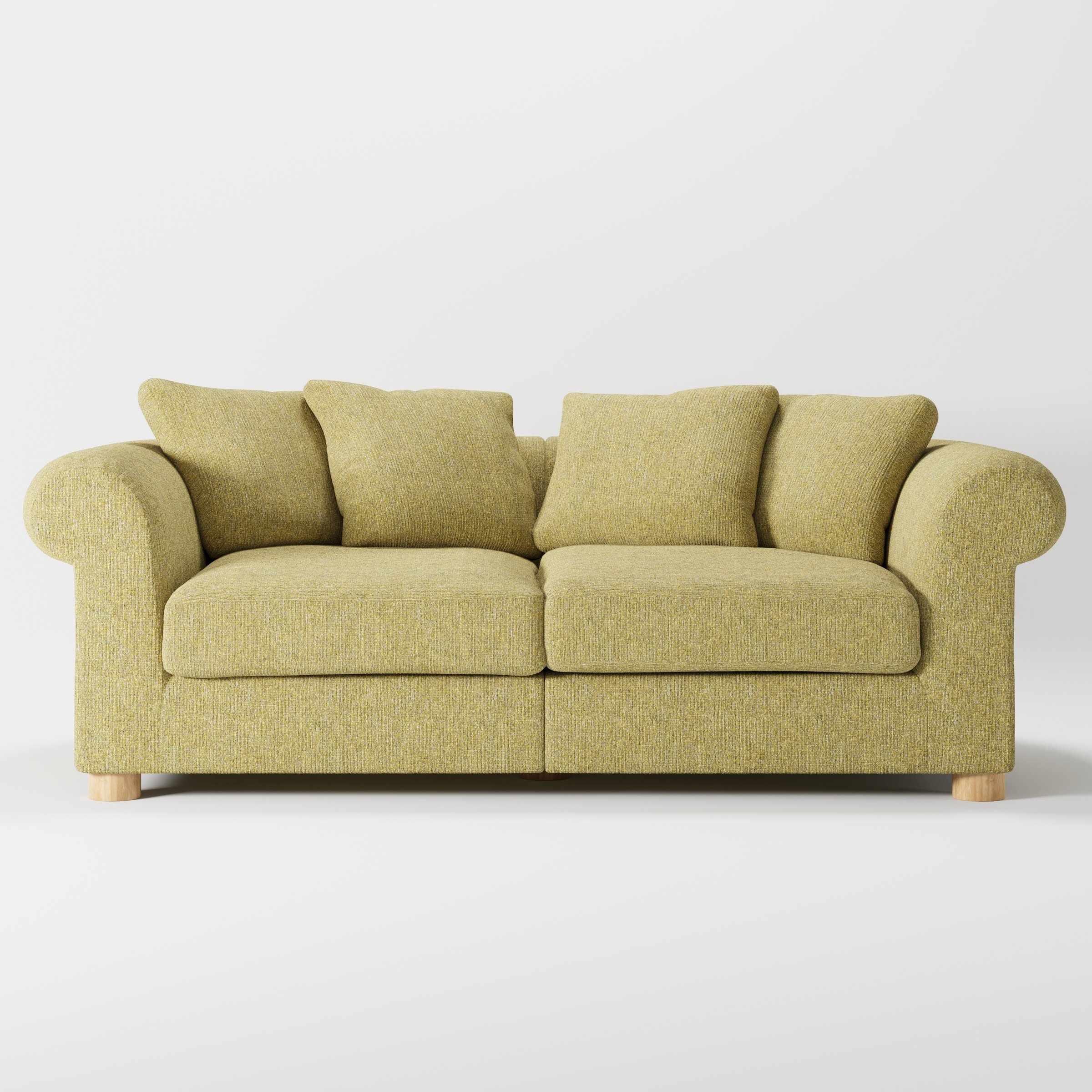 Windermere sofa in Heyling Tweed Sencha shown front-on against a neutral studio backdrop.