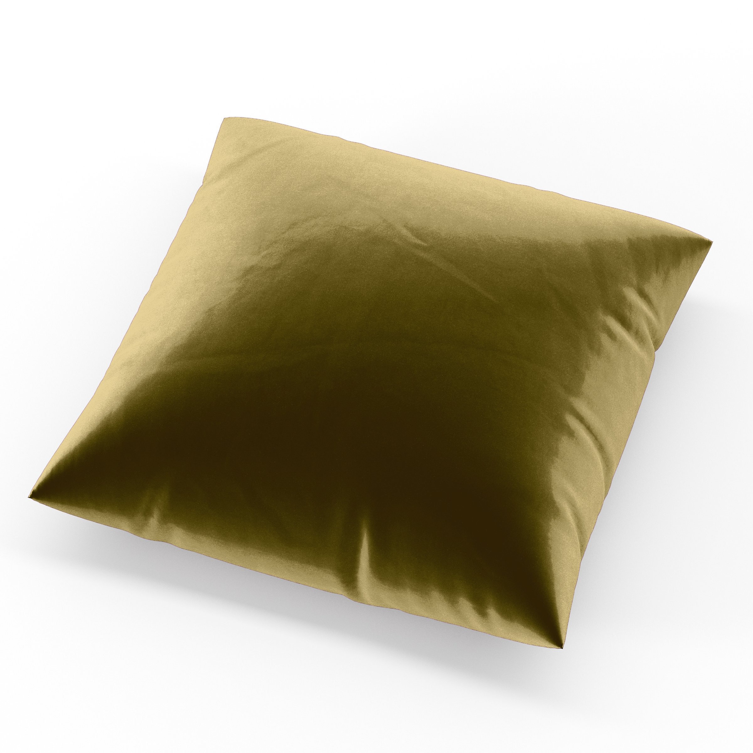 Block Cushion square cushion upholstered in Plush EasyClean Velvet in Celery, size 50cm x 50cm.
