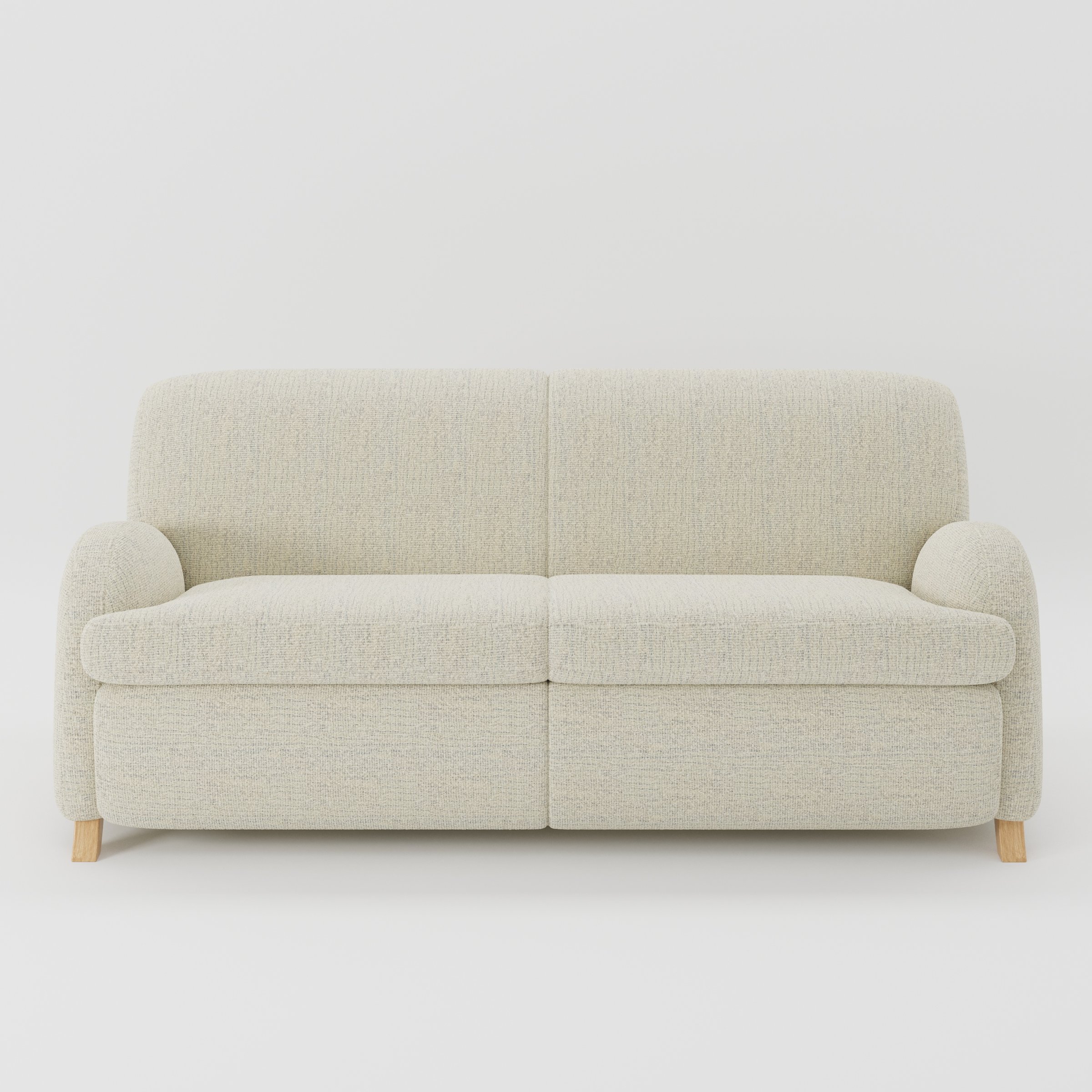 Rye sofa in Orsay Boucle Cream and Marine shown front-on against a neutral studio backdrop.