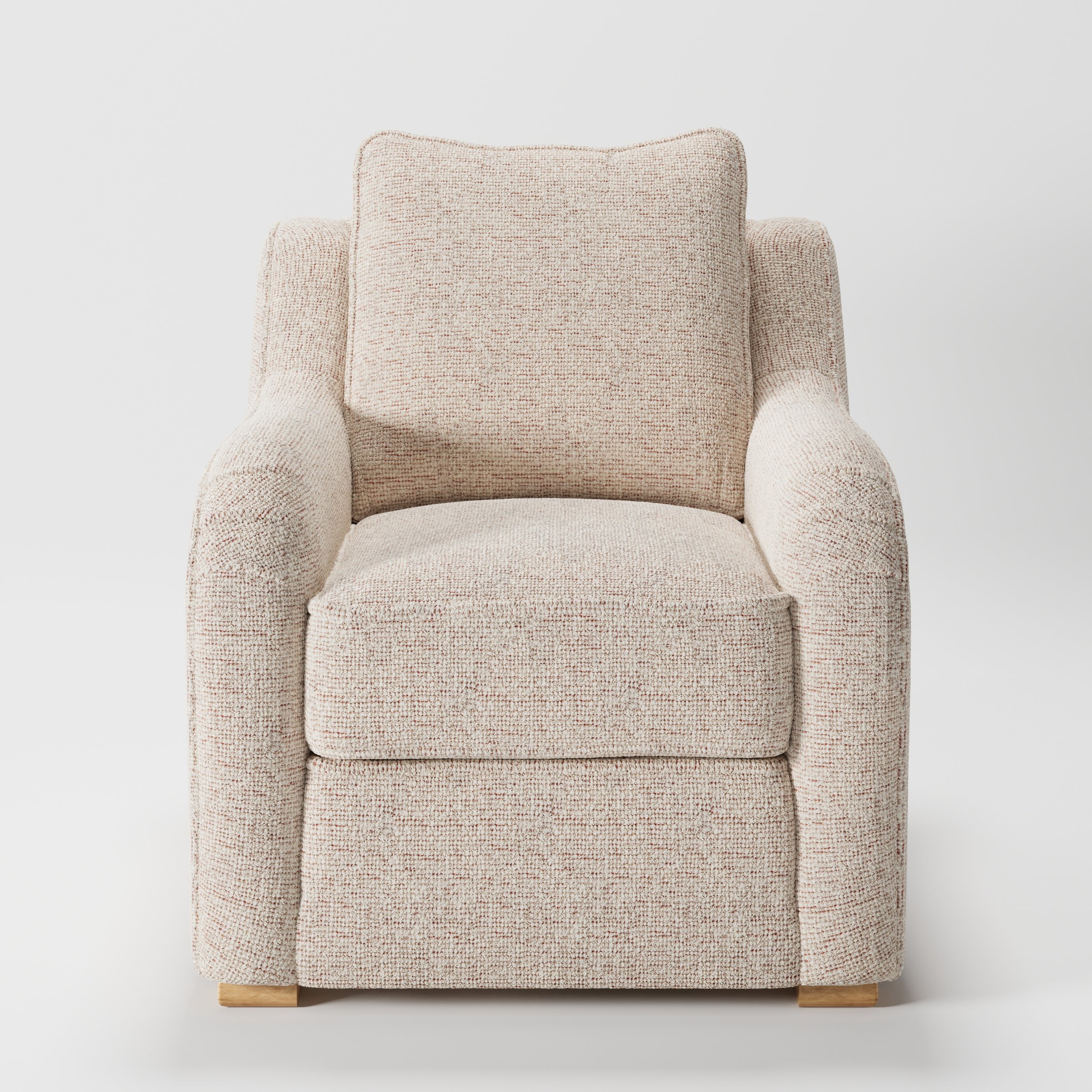 Cashel armchair in Orsay Boucle Cream and Copper shown front-on against a neutral studio backdrop.