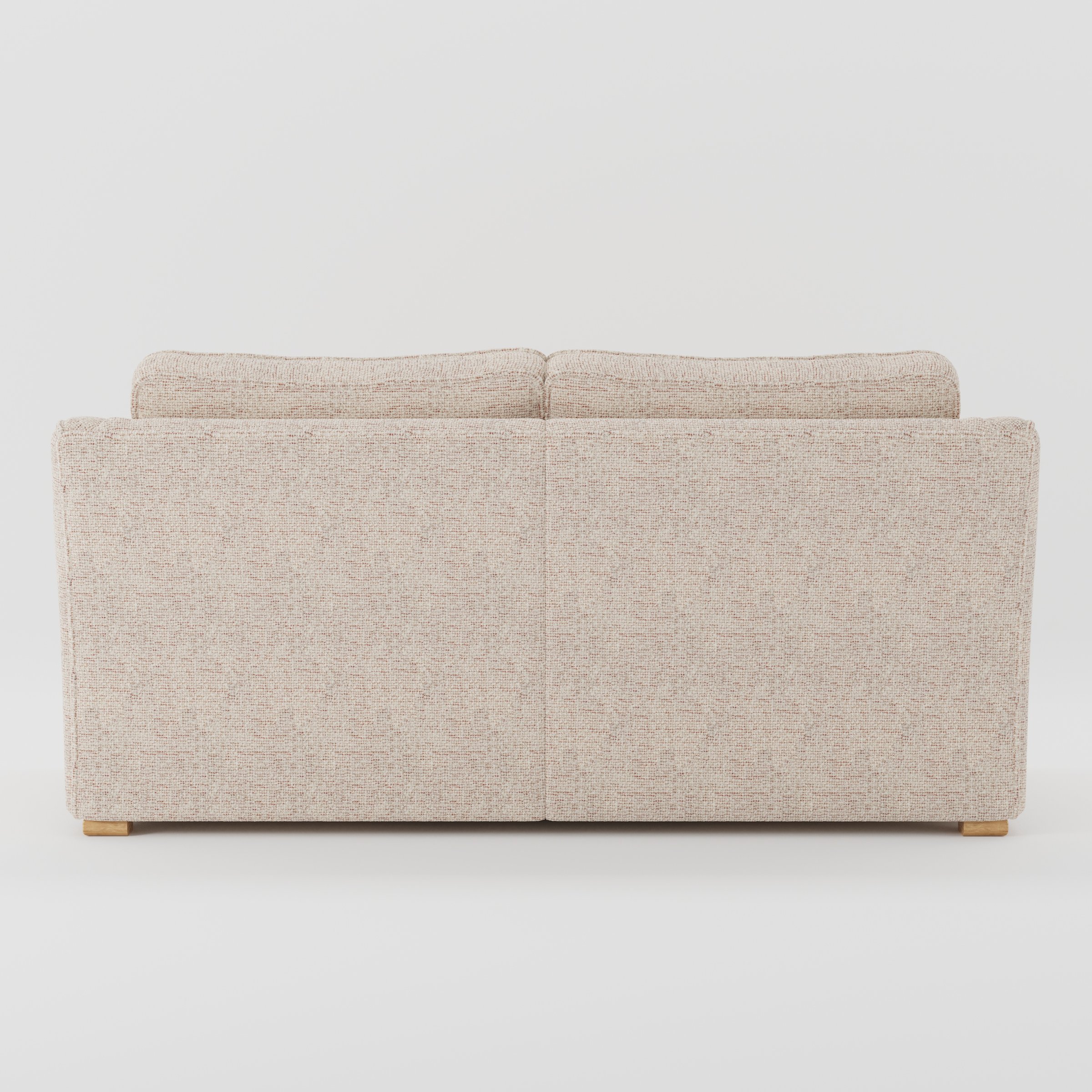 Cashel sofa in Orsay Boucle Cream and Copper shown from the rear highlighting back cushions and upholstery finish.