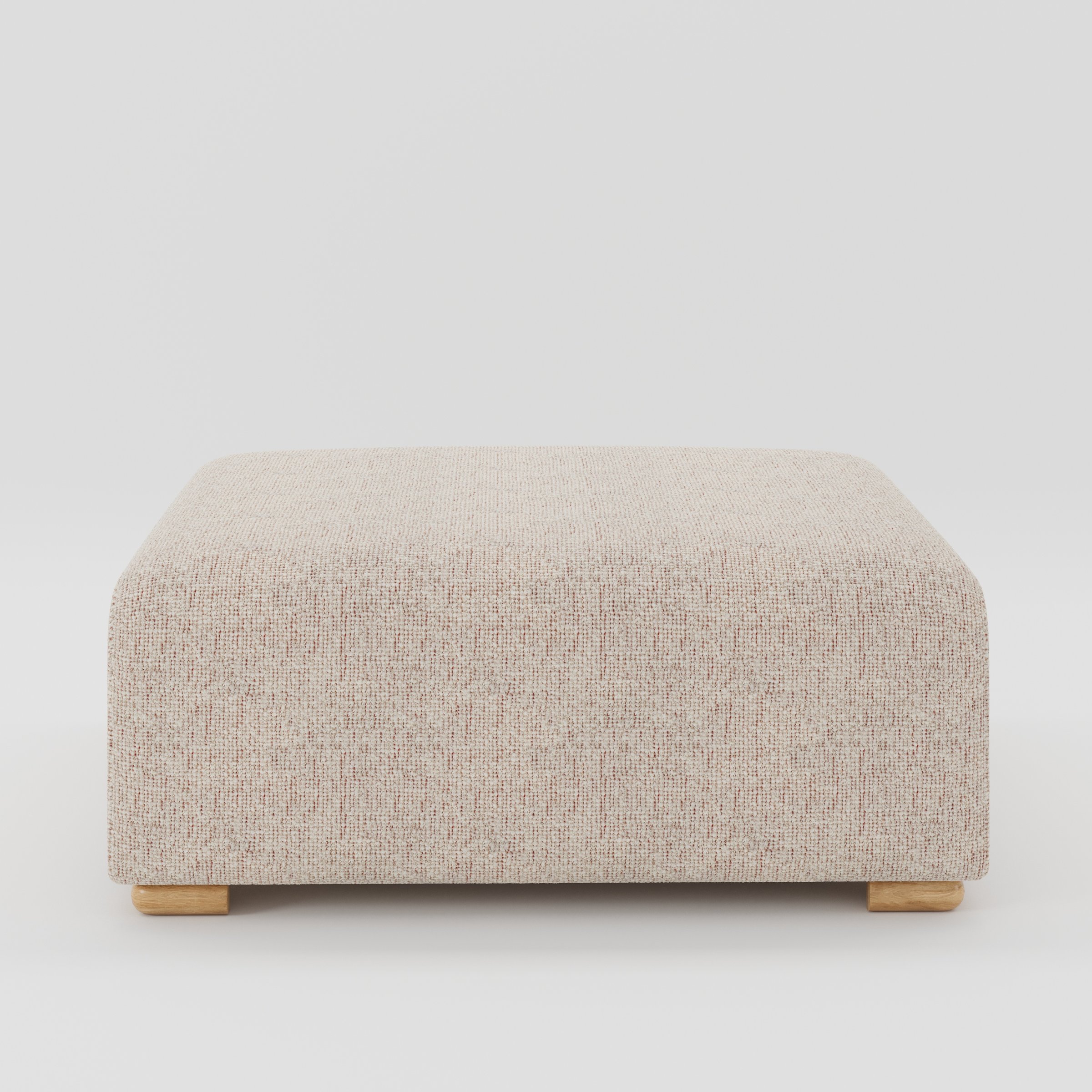 Tay footstool in Orsay Boucle Cream and Copper shown front-on against a neutral studio backdrop.