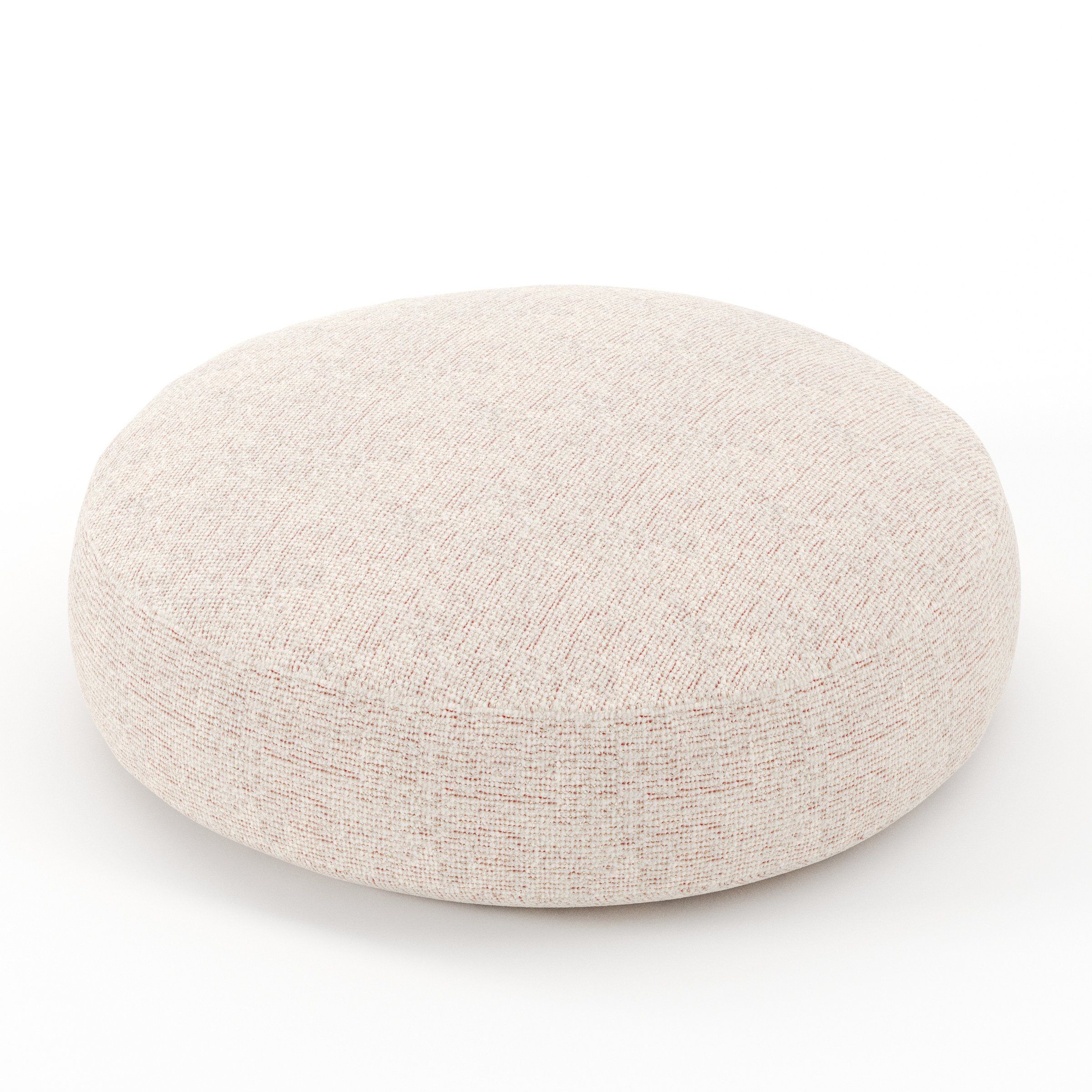 Halo cushion in Orsay Boucle Cream and Copper, round simple cushion in textured boucle with cream and copper tones, size 50cm x 8.75cm