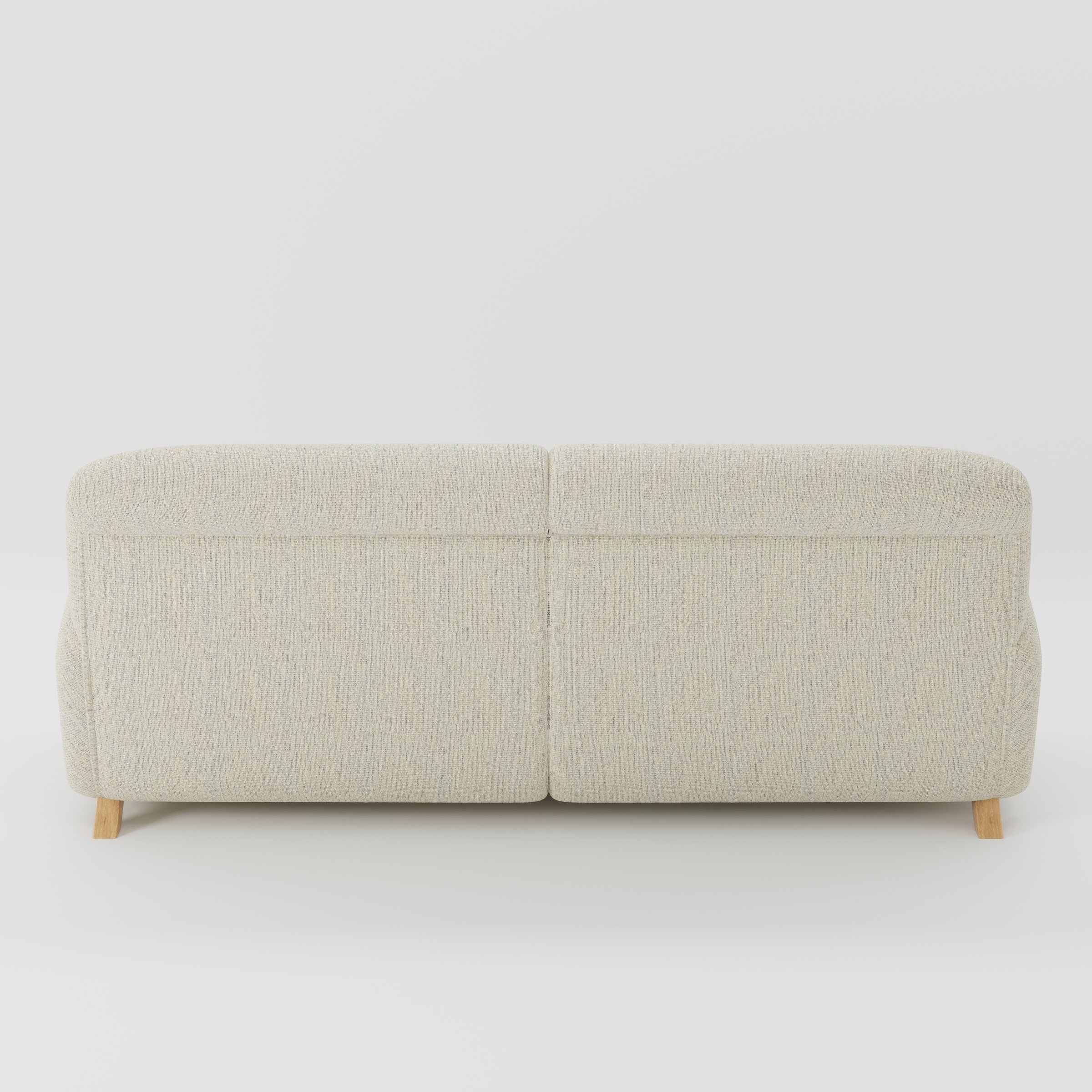 Rye sofa in Orsay Boucle Cream and Marine shown from the rear highlighting back cushions and upholstery finish.