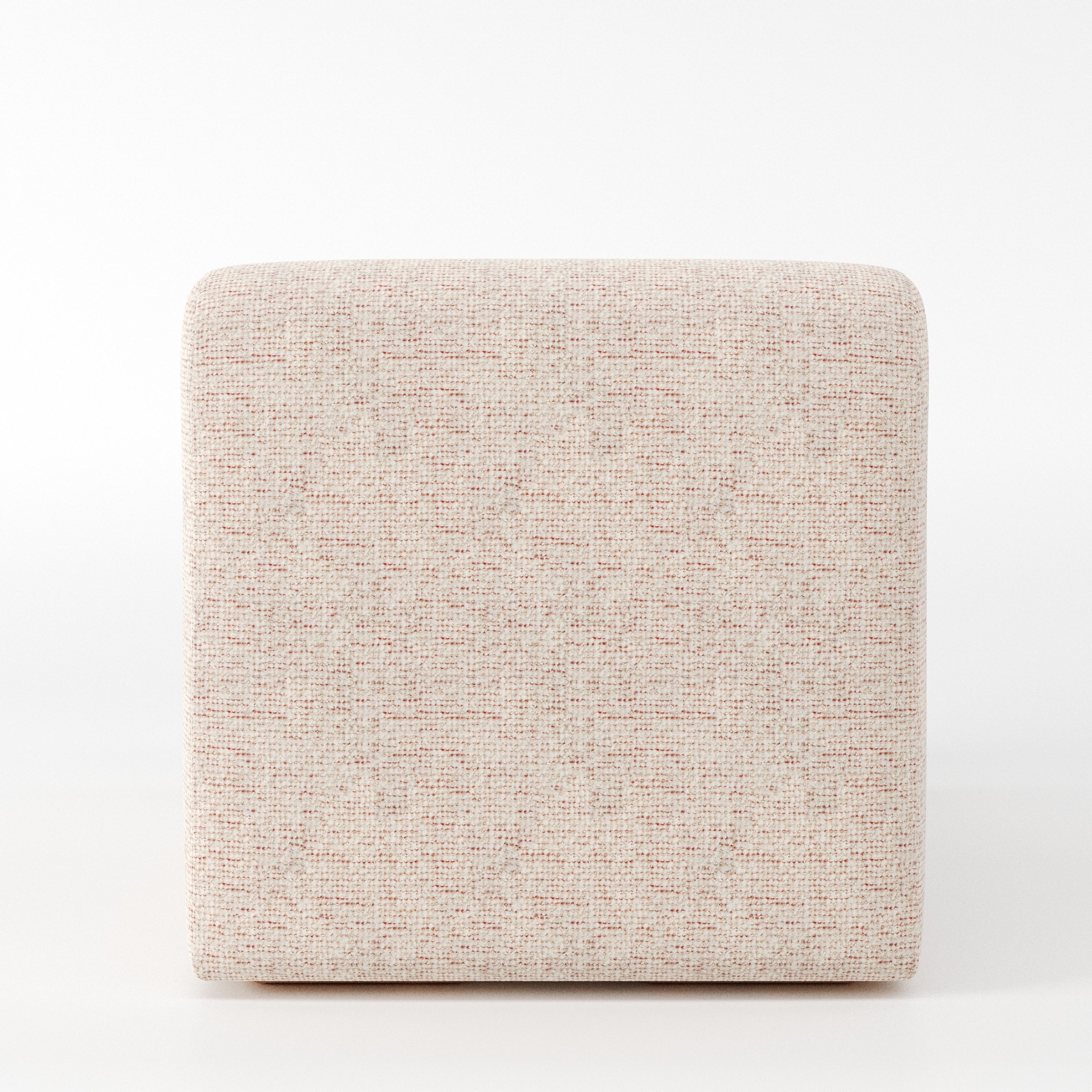Drumquin modular sofa single unit in Orsay Bouclé Cream and Copper shown from the back with a smooth, softly curved silhouette.