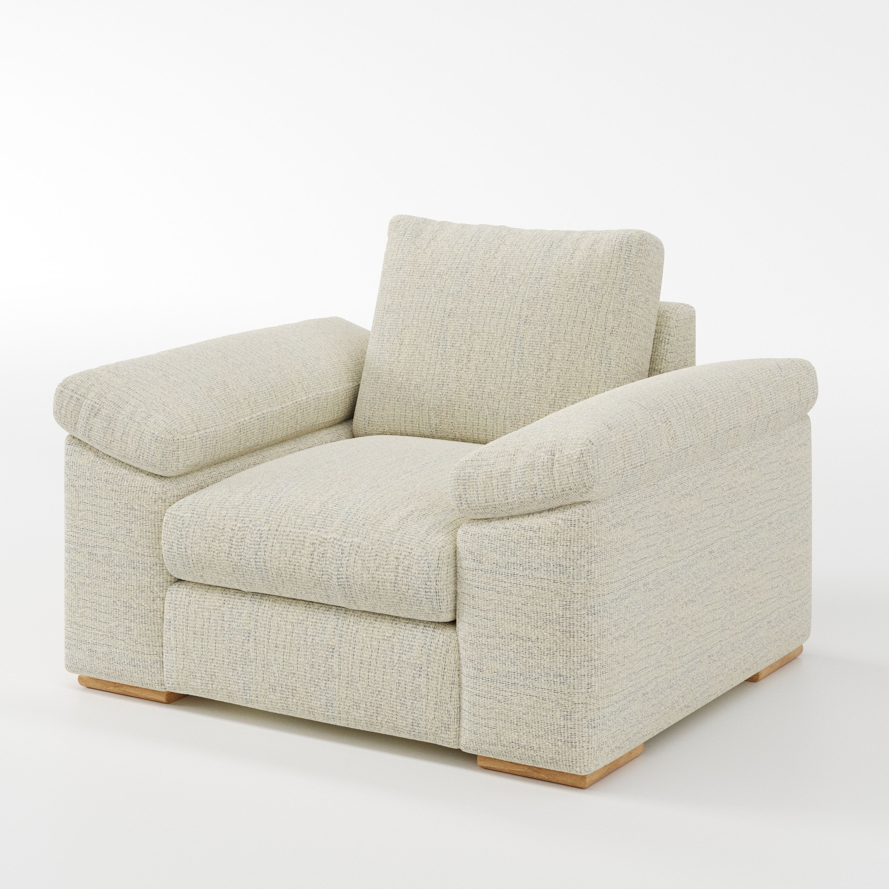 CloseCo Moy armchair, angled view