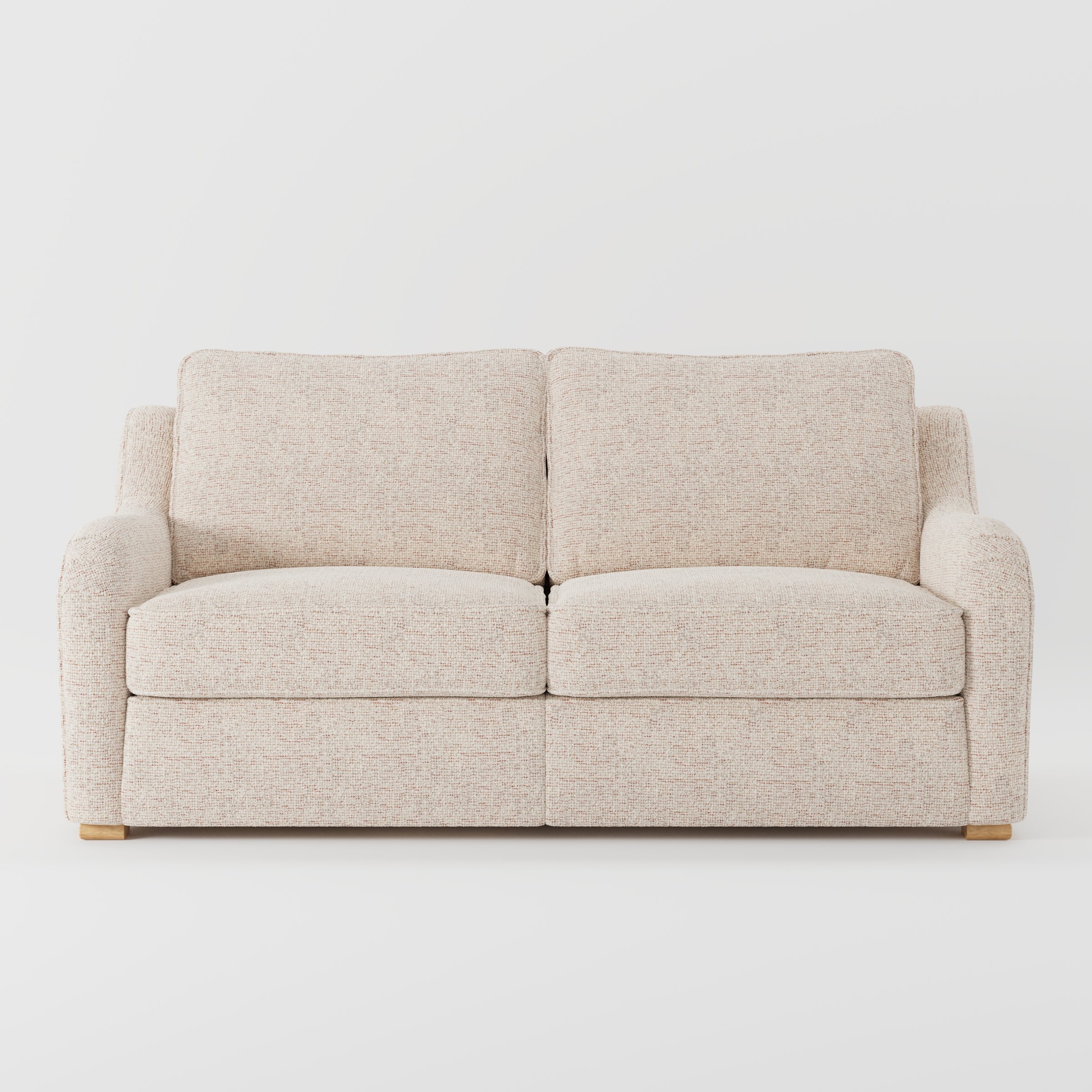 Cashel sofa in Orsay Boucle Cream and Copper shown front-on against a neutral studio backdrop.