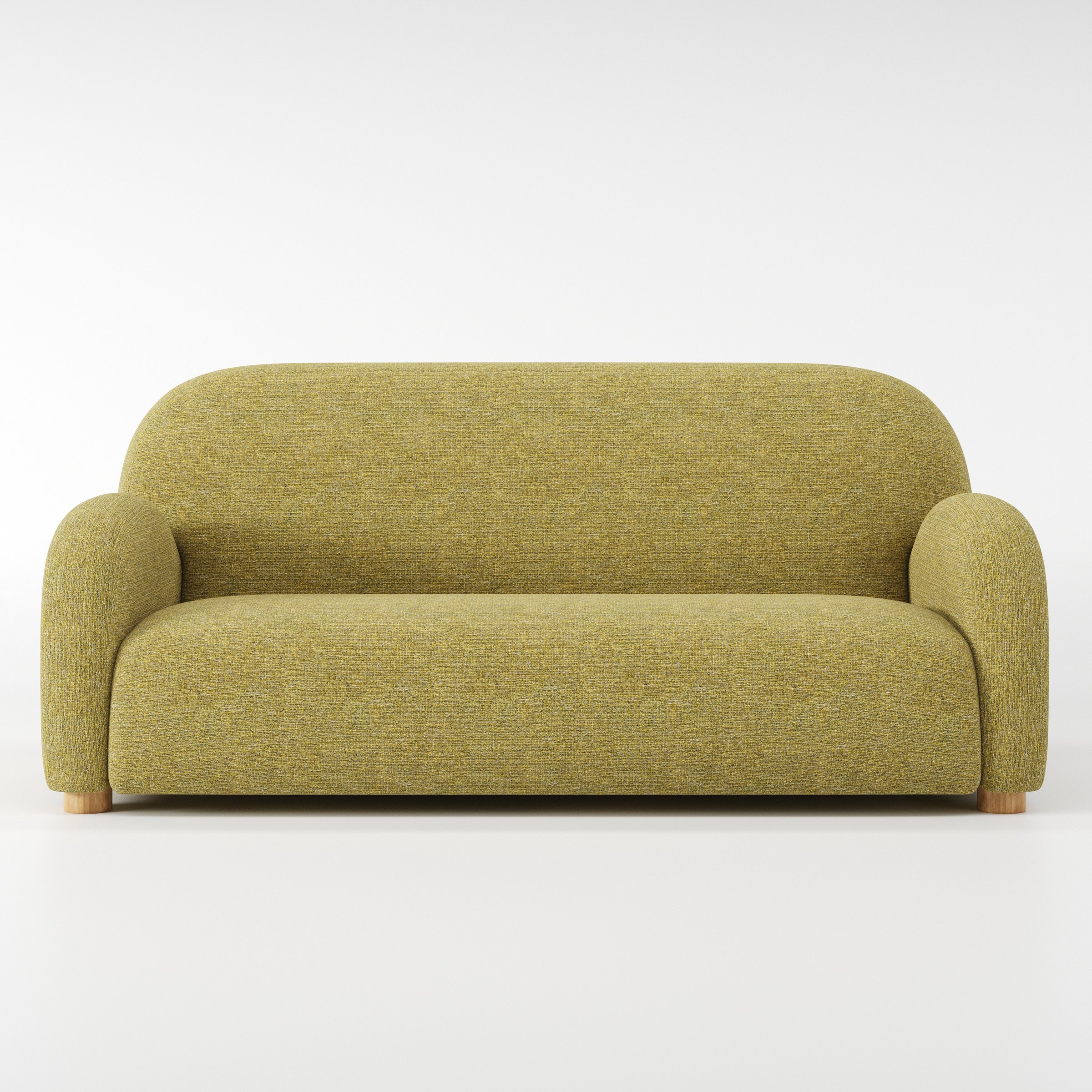 Awe sofa in Heyling Tweed Sencha shown front-on against a neutral studio backdrop.