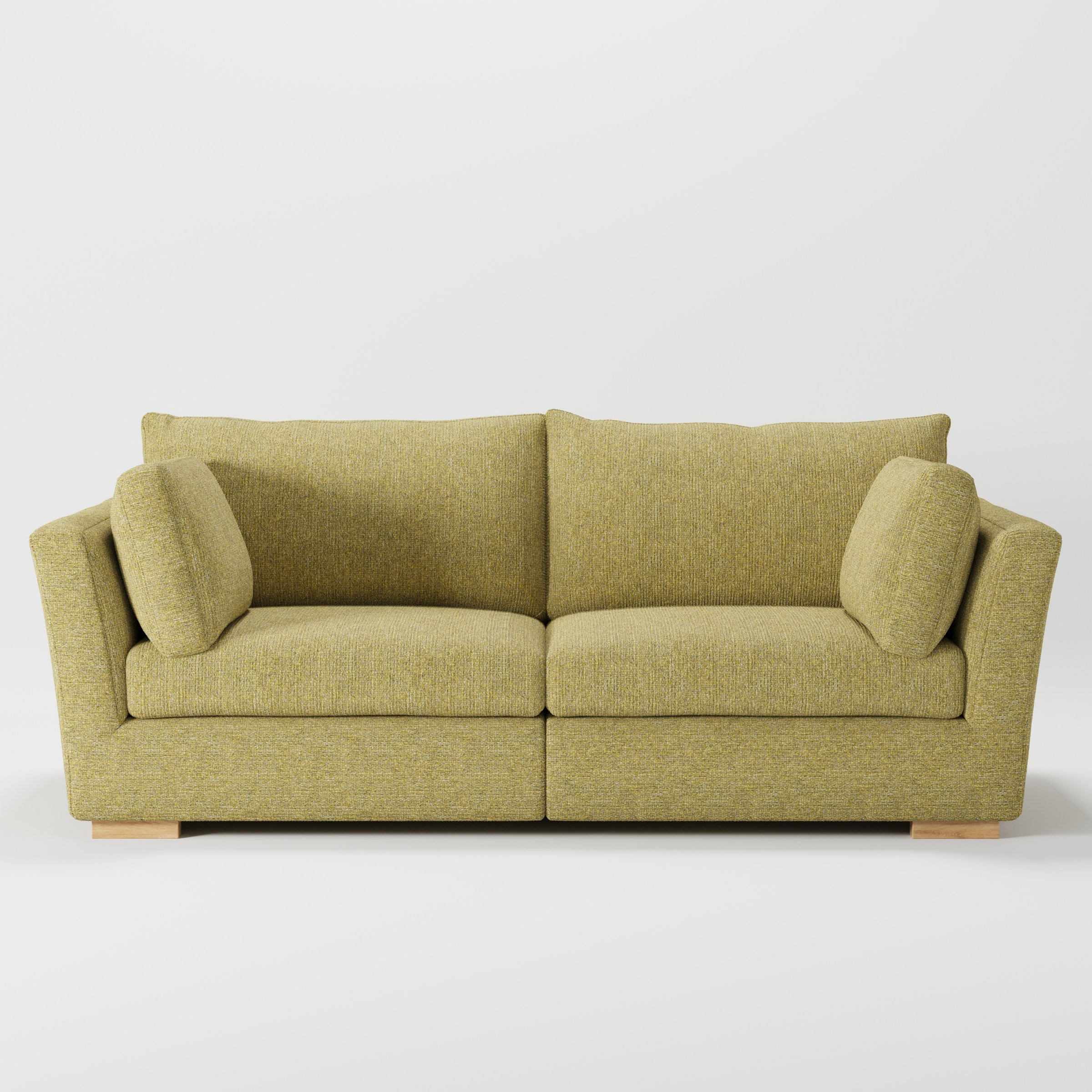 Stowe sofa in Heyling Tweed Sencha shown front-on against a neutral studio backdrop.