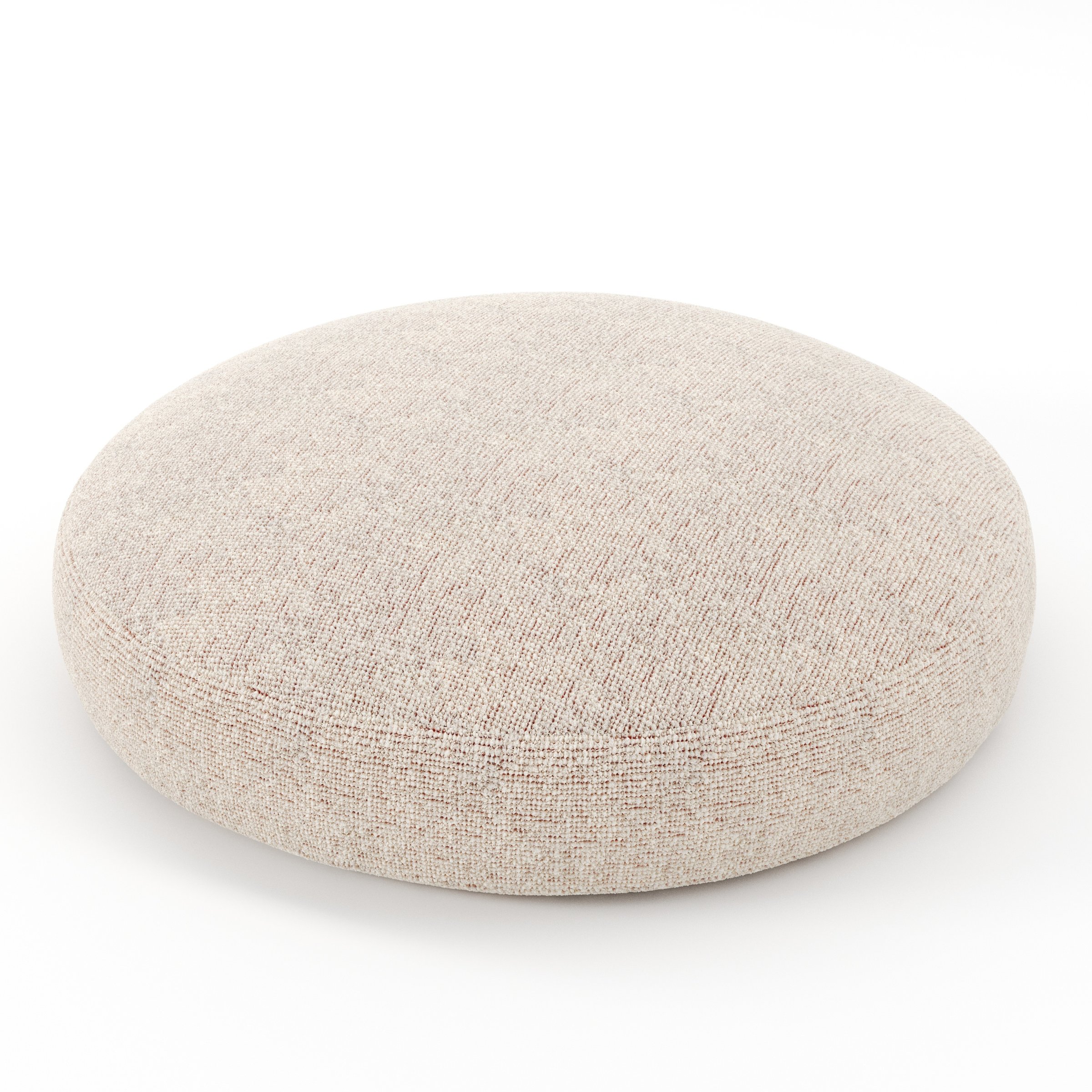 Halo cushion in Orsay Boucle Cream and Copper, round simple cushion in textured boucle with cream and copper tones, size 60cm x 8.75cm