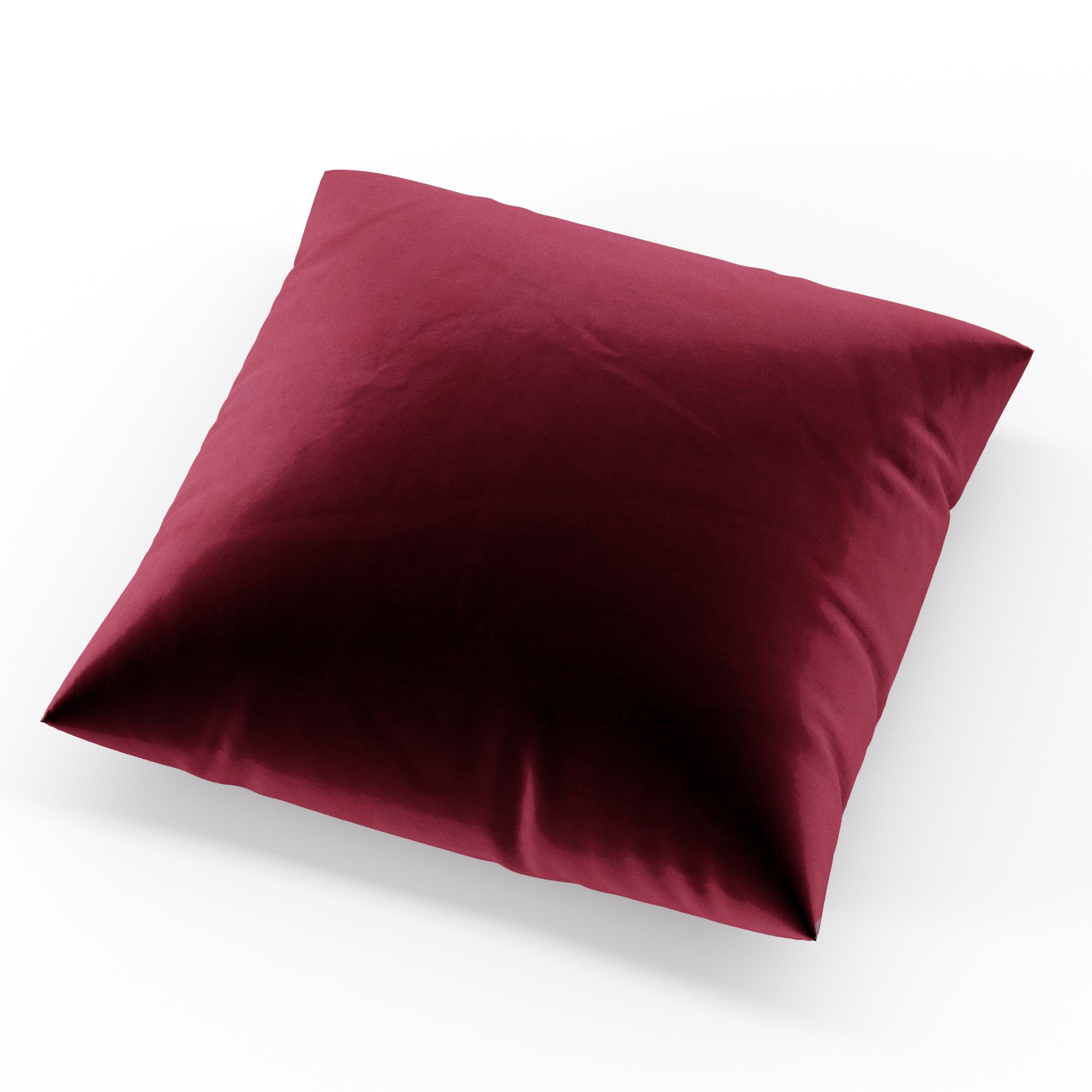 Block cushion in Noss Velvet Plum, square simple cushion in deep plum velvet with clean edges and soft structure, size 50cm x 50cm